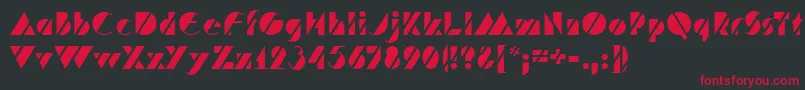 HFF Code Deco Font – Red Fonts on Black Background