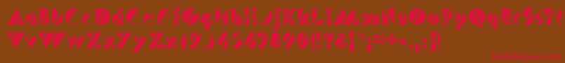 HFF Code Deco Font – Red Fonts on Brown Background