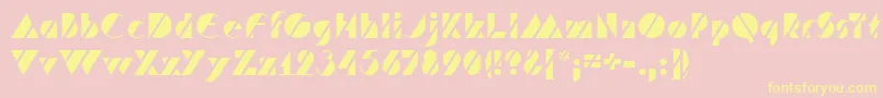 HFF Code Deco-Schriftart – Gelbe Schriften auf rosa Hintergrund