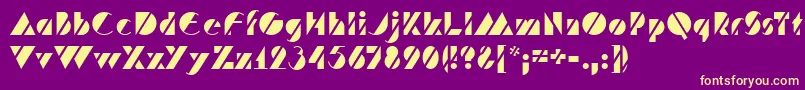 HFF Code Deco Font – Yellow Fonts on Purple Background