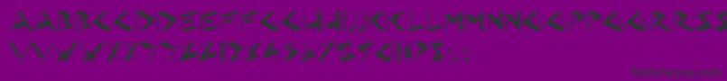 HFF Eye Sore-Schriftart – Schwarze Schriften auf violettem Hintergrund