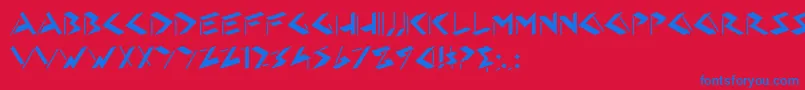 HFF Eye Sore Font – Blue Fonts on Red Background