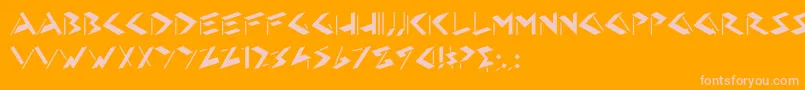 HFF Eye Sore Font – Pink Fonts on Orange Background