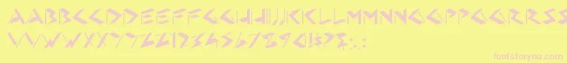 HFF Eye Sore Font – Pink Fonts on Yellow Background