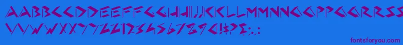 HFF Eye Sore Font – Purple Fonts on Blue Background