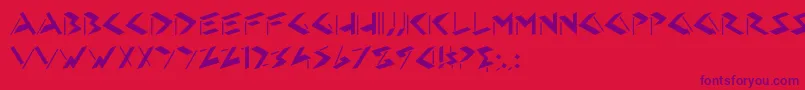 HFF Eye Sore Font – Purple Fonts on Red Background