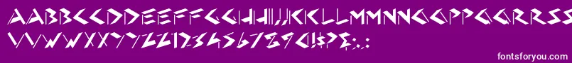 HFF Eye Sore Font – White Fonts on Purple Background