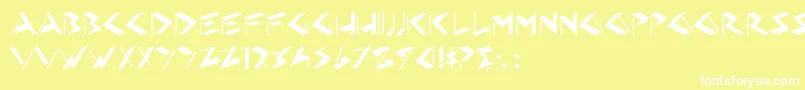 HFF Eye Sore Font – White Fonts on Yellow Background