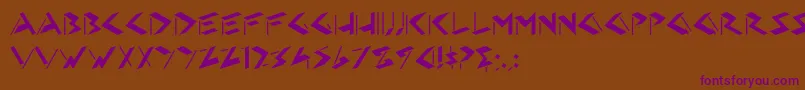 HFF Eye Sore Font – Purple Fonts on Brown Background