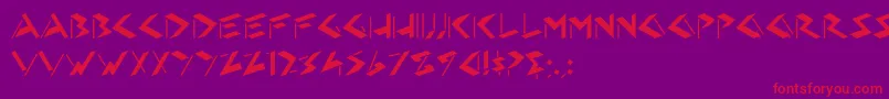 HFF Eye Sore Font – Red Fonts on Purple Background