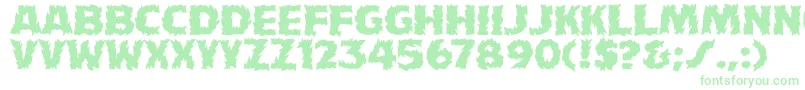 HFF Fire Dancer-fontti – vihreät fontit valkoisella taustalla