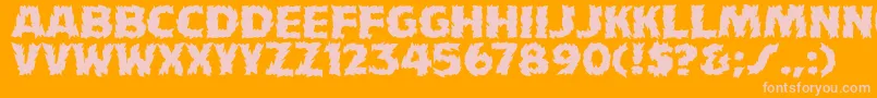 Шрифт HFF Fire Dancer – розовые шрифты на оранжевом фоне