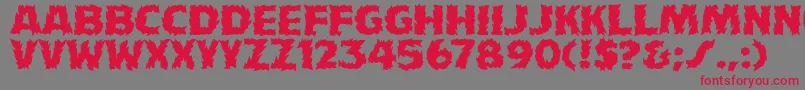HFF Fire Dancer Font – Red Fonts on Gray Background