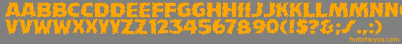 HFF Fire Dancer Font – Orange Fonts on Gray Background