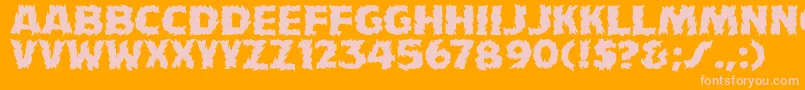 HFF Fire Dancer Font – Pink Fonts on Orange Background