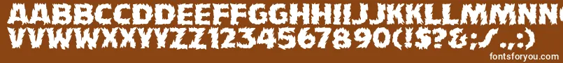 Шрифт HFF Fire Dancer – белые шрифты на коричневом фоне