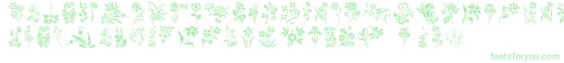 フォントHFF Floral Stencil – 緑のフォント