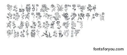 HFF Floral Stencil Font