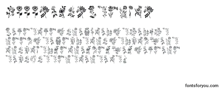 HFF Floral Stencil (129556) Font