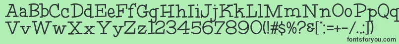 HFF Fourth Rock Font – Black Fonts on Green Background