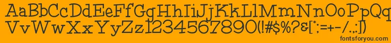 HFF Fourth Rock Font – Black Fonts on Orange Background