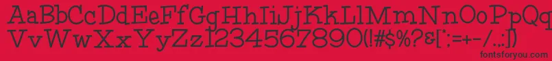 HFF Fourth Rock Font – Black Fonts on Red Background