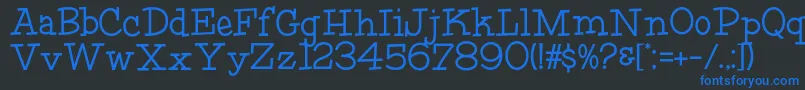 HFF Fourth Rock Font – Blue Fonts on Black Background