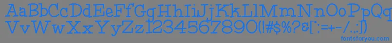 HFF Fourth Rock Font – Blue Fonts on Gray Background