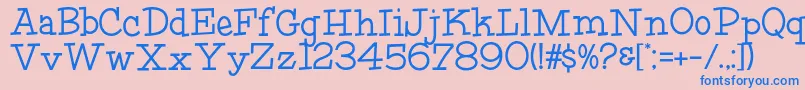 HFF Fourth Rock Font – Blue Fonts on Pink Background