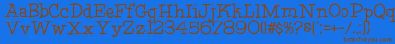 HFF Fourth Rock Font – Brown Fonts on Blue Background