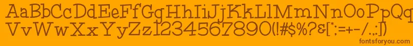 HFF Fourth Rock Font – Brown Fonts on Orange Background