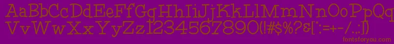 HFF Fourth Rock Font – Brown Fonts on Purple Background