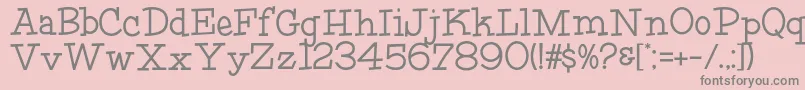 HFF Fourth Rock Font – Gray Fonts on Pink Background