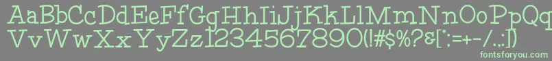 HFF Fourth Rock Font – Green Fonts on Gray Background