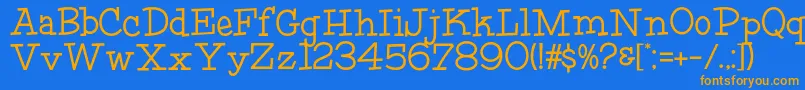 HFF Fourth Rock Font – Orange Fonts on Blue Background