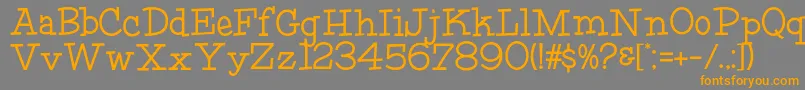 HFF Fourth Rock Font – Orange Fonts on Gray Background