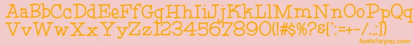 HFF Fourth Rock Font – Orange Fonts on Pink Background