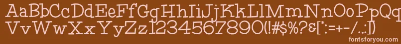 HFF Fourth Rock Font – Pink Fonts on Brown Background
