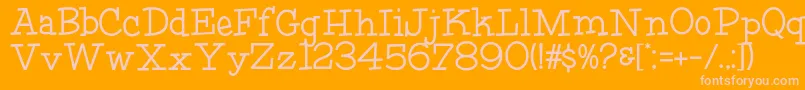 HFF Fourth Rock Font – Pink Fonts on Orange Background