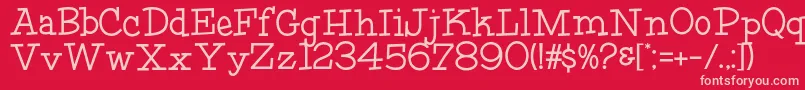 HFF Fourth Rock Font – Pink Fonts on Red Background