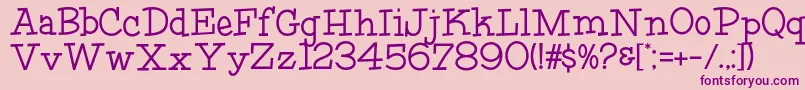 HFF Fourth Rock Font – Purple Fonts on Pink Background