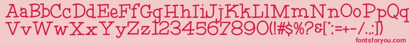 HFF Fourth Rock Font – Red Fonts on Pink Background