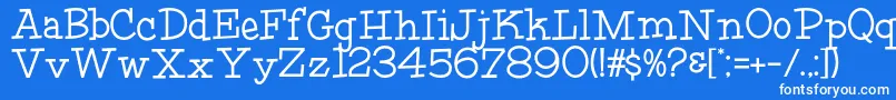 HFF Fourth Rock Font – White Fonts on Blue Background