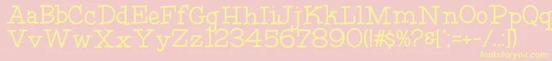 HFF Fourth Rock Font – Yellow Fonts on Pink Background