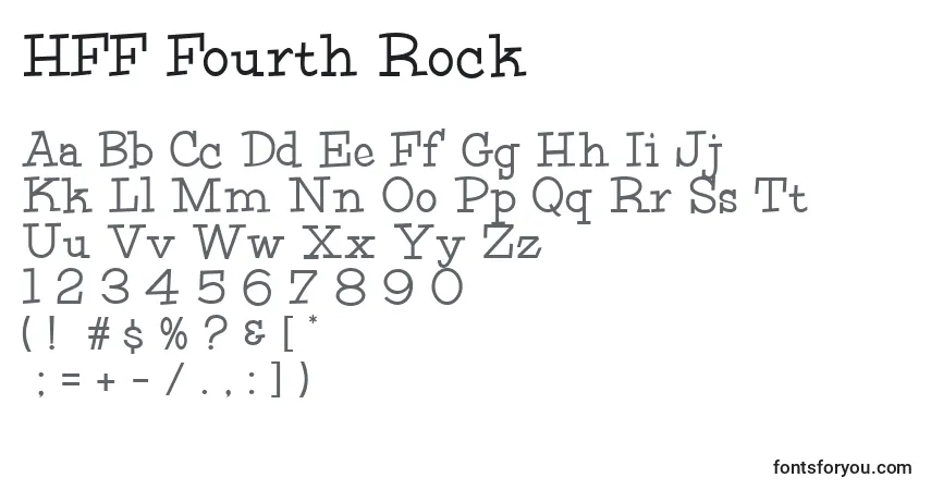 Шрифт HFF Fourth Rock (129558) – алфавит, цифры, специальные символы