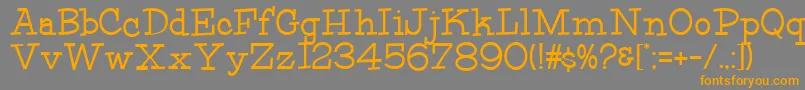 HFF Fourth Rock-Schriftart – Orangefarbene Schriften auf grauem Hintergrund