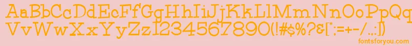 HFF Fourth Rock Font – Orange Fonts on Pink Background