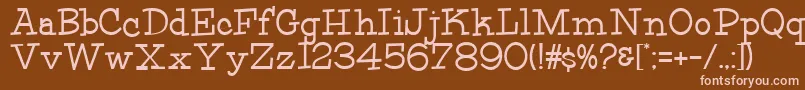 HFF Fourth Rock Font – Pink Fonts on Brown Background