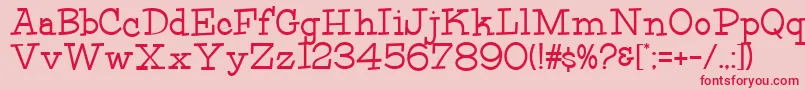 HFF Fourth Rock Font – Red Fonts on Pink Background