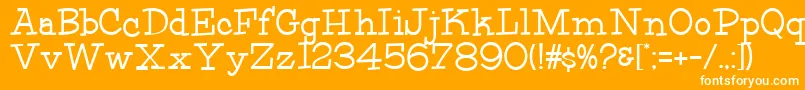 フォントHFF Fourth Rock – オレンジの背景に白い文字